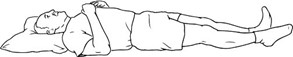 person laying on floor moving ankle up and down
