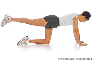 Picture of how to do hip extension exercise