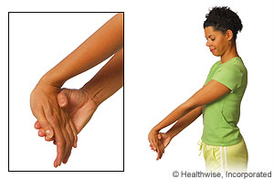 Picture of the wrist flexor stretch exercise