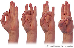 Picture of the finger opposition exercise