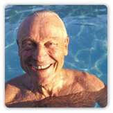 Photo of an older man in a swimming pool