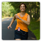 Photo of a woman jogging