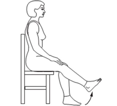 sitting knee straightening