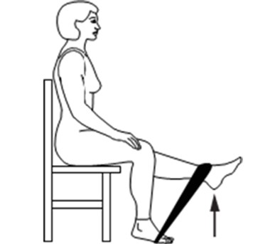 sitting leg straightening with band