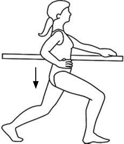 person standing doing split squat