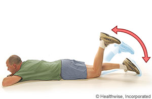Picture showing active knee flexion