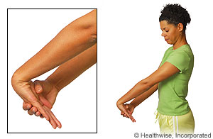 Picture of the wrist extensor stretch exercise