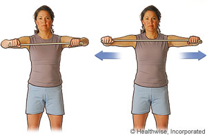 Photo of the chest-level pull exercise