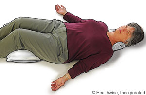 Picture of relax-and-rest position to ease back fatigue