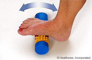 Picture of how to do plantar fascia self-massage