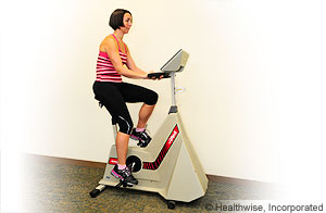 Picture showing stationary exercise bike