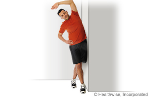 Picture of iliotibial band stretch exercise