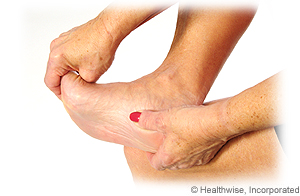 Picture of how to do plantar fascia stretch