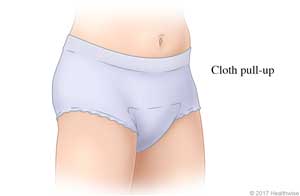 Cloth pull-up adult underwear.