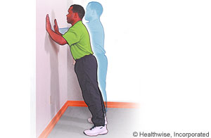 Scapular exercise (wall push-ups)