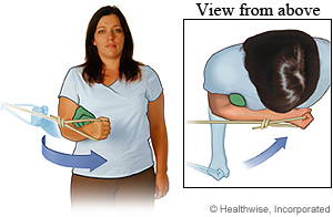 Picture of how to do internal rotator strengthening exercise