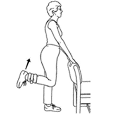 standing knee bend