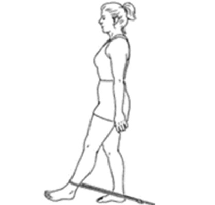 front thigh hip strengthening with band